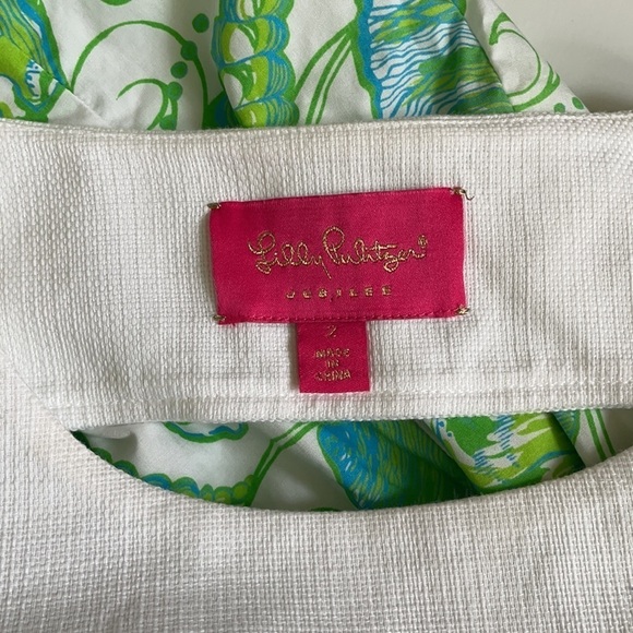 Lilly Pulitzer Jubilee White & Green Shell Dress - Picture 9 of 14